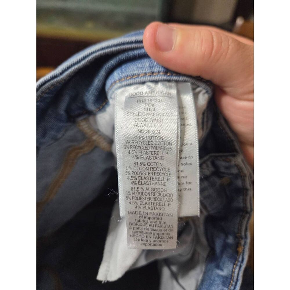 Good American Always Fits Good Waist Skinny Jeans Size 6-12 Indigo324 - Picture 4 of 5